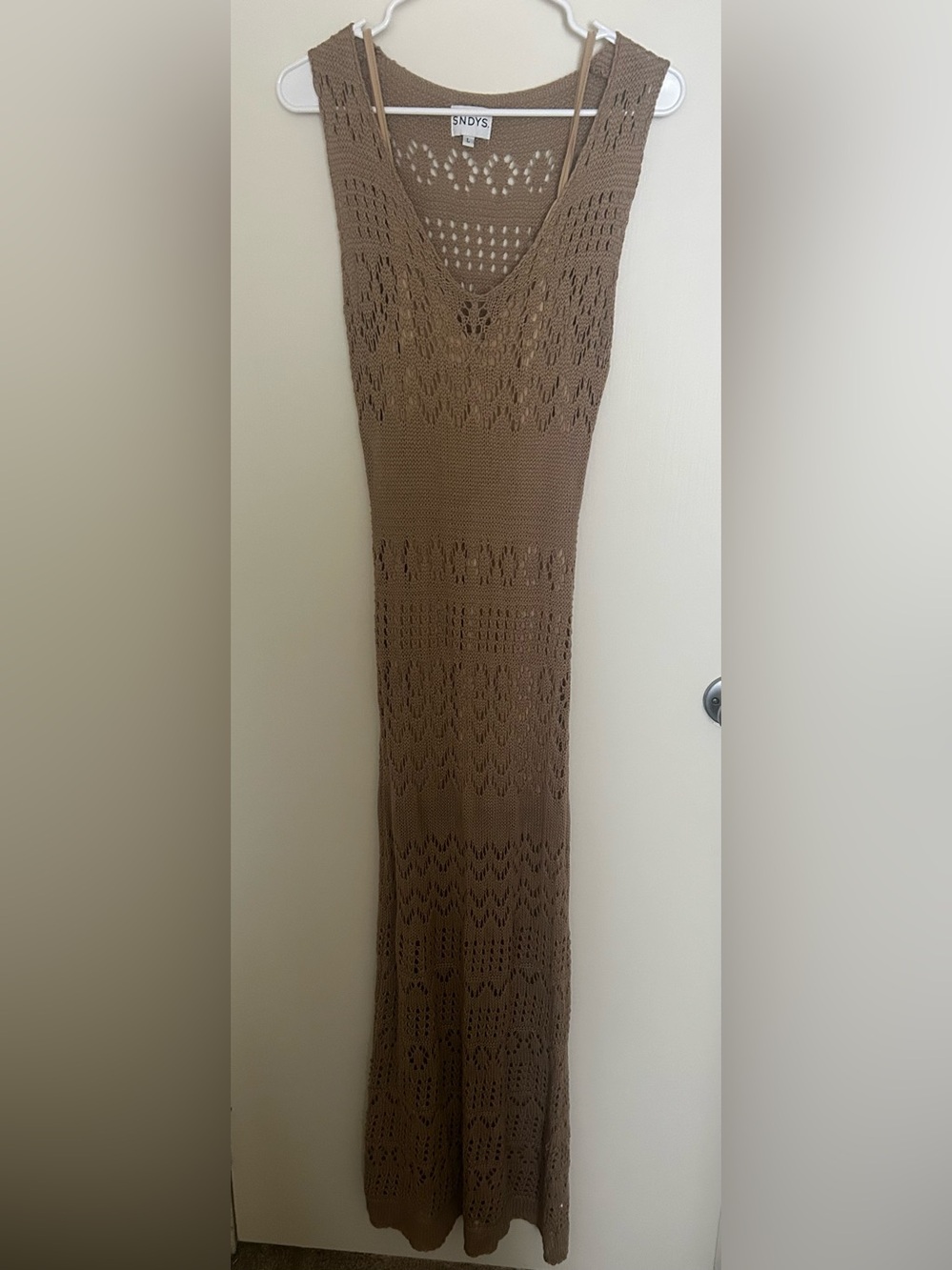 SNDYS. Knit Maxi Dress in Brown